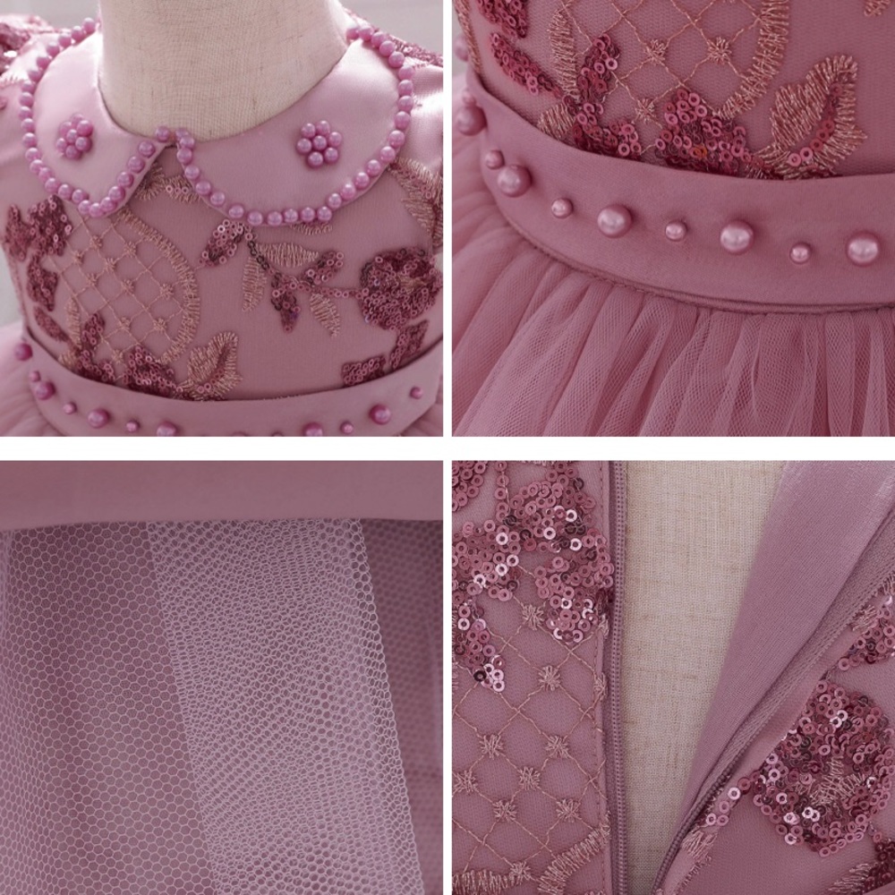 Luxury Girl First Birthday Wedding Girl Dress - Picture 4 of 4